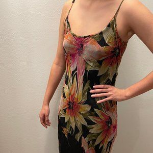 Strappy Full-Length Floral Dress